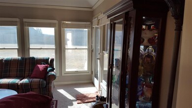 Looking out to large backyard.