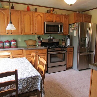 Eat in kitchen. Ceramic tile floor. Stainless stee