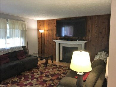 Comfortable living room with gas fireplace