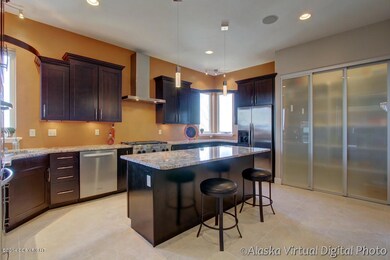 Custom Mahogany Stained Kitchen
