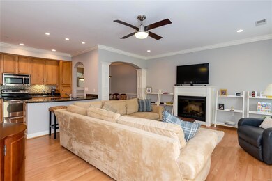 Wonderful open floor plan with living room, dining