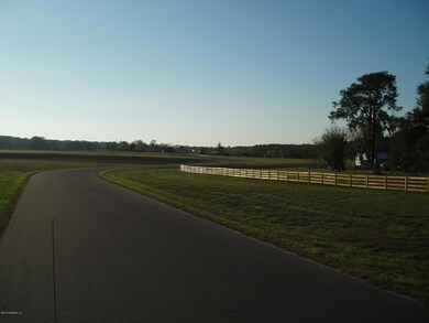 Entry road and fence