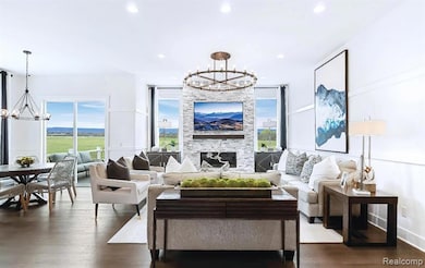 Spacious great room with optional fireplace