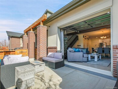 Patio with Open Overhead Door