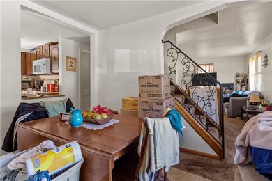 Open dining room off the kitchen