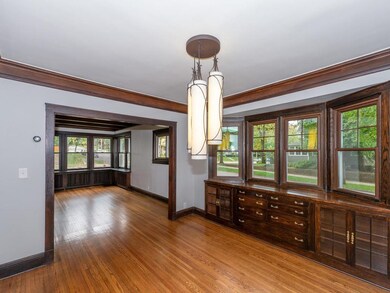 The Dining Room features a custom built-in buffet 