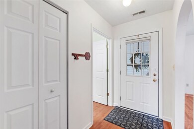 Coat closet by front door.