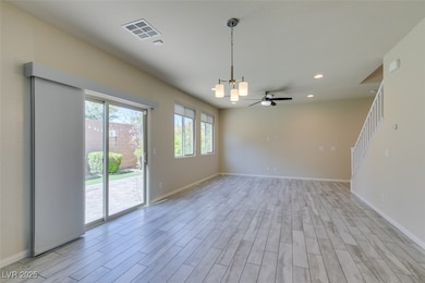 Spare room featuring light wood-style flooring, a