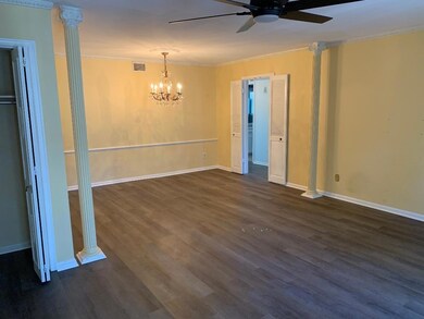 Spare room featuring ceiling fan with notable chan