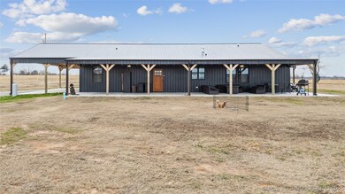 Full length covered back porch