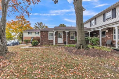 View of front of property with a front lawn