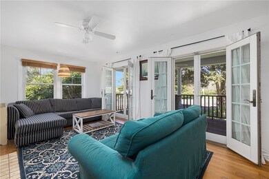Two set of French doors to adjacent front porch