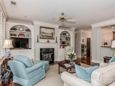Living area opens to dining and kitchen