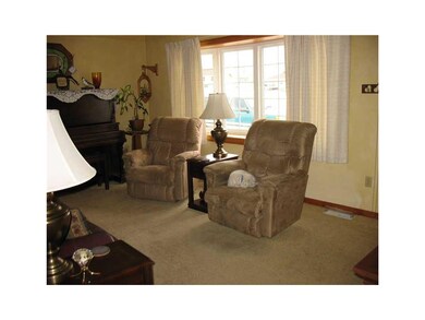 Living Room. Sunny living room with bow window.