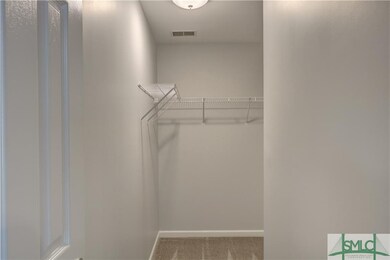 Master bedroom closet with new LED lighting