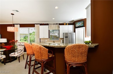 Granite Breakfast Bar with great views out back