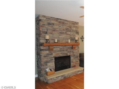 Den/Family/Great Room - Stone Fireplace