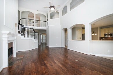 The second story overlooks the living room along most of the upstairs hallway.