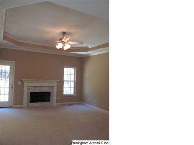 2nd view of den with Trey Ceiling