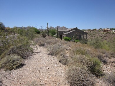 Side view of lot showing slope