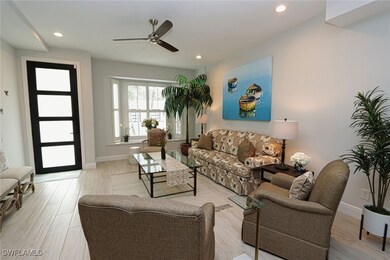 Living room featuring light hardwood / wood-style