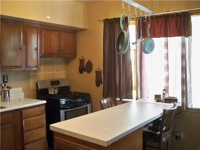 Kitchen. There is a large peninsula for seating an