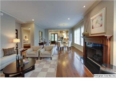 Clean and open floor plan from living room through