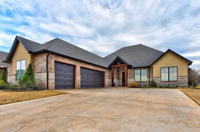 View of front of home featuring a garage