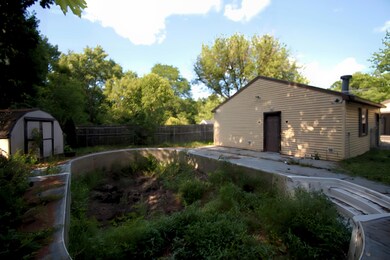 Pool area from back of property