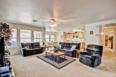 Huge family room open to kitchen