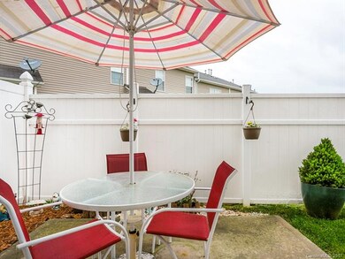 Fenced patio area