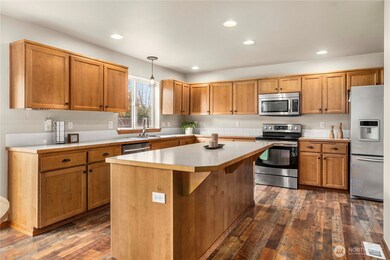 Huge kitchen with tons of counter space for gatherings.