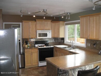 Looking from family room into kitchen