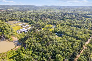 Drone / aerial view of a heavily wooded area