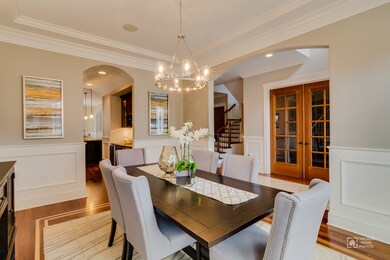 The dining room connects to the kitchen through a 