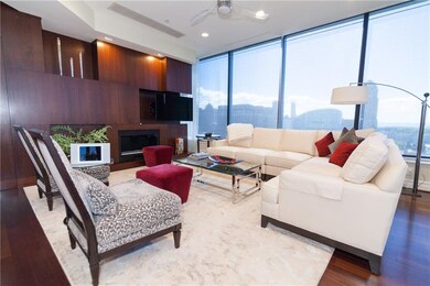 Living room w/ Remote shades