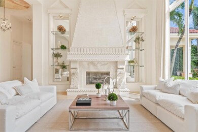 Living Room with stone fireplace