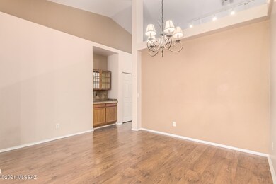 wet bar off dining area