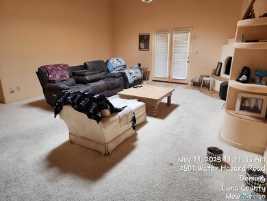 View of carpeted living area