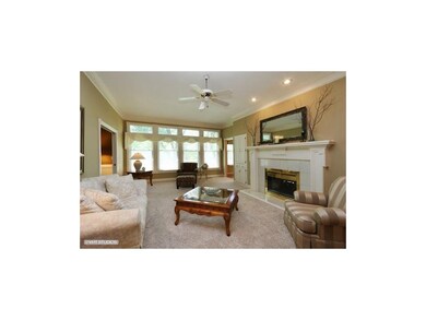 Great room from front entry.  13' by 16' office en