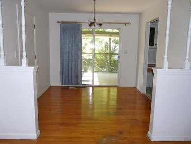 Dining room with door to porch.