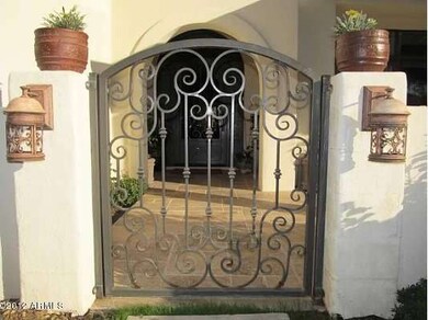 Iron door to the front entrance