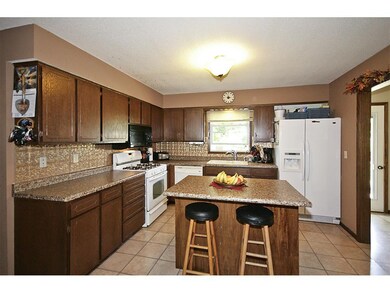 Kitchen 13x12' with center island, ceramic tile fl