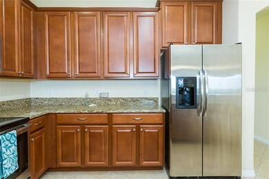 Granite counter-tops, stainless steel appliances.