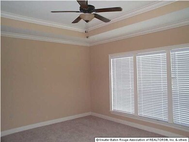 Recessed ceiling master bedroom.