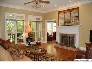 Family room with a fireplace
