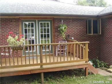 Deck. Deck looks out over the spacious and private