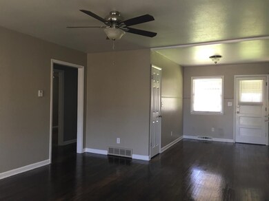 Hardwood floors. Recently painted walls