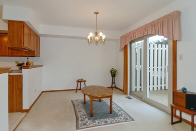 The patio is perfectly located next to the dining 
