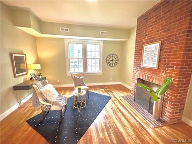 Family room with fireplace